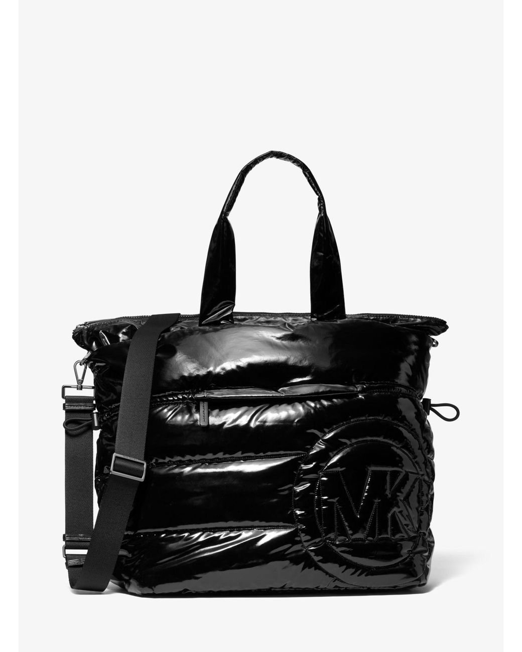 Michael Kors Synthetic Rae Large Quilted Patent Tote Bag in Black Lyst