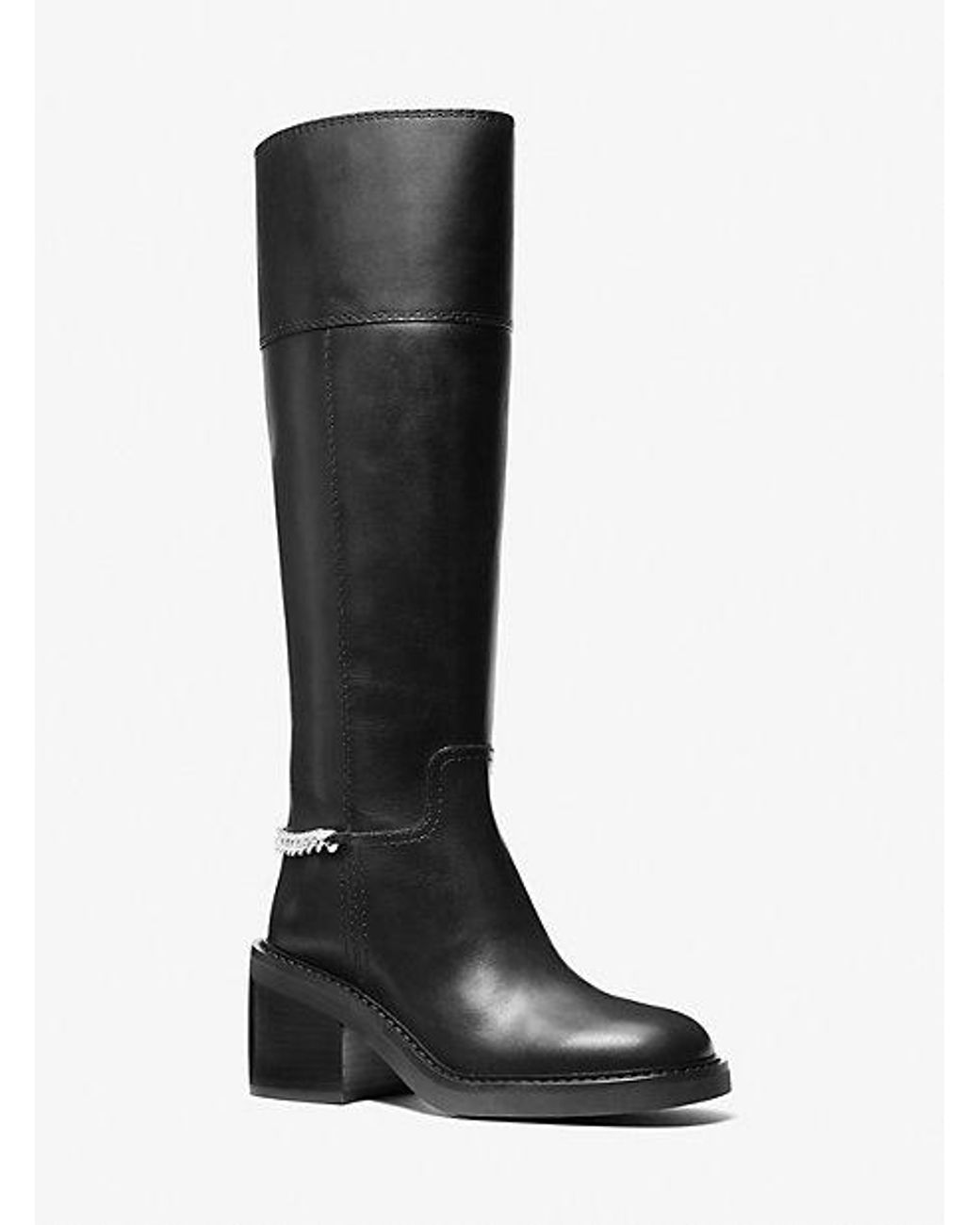 Michael kors black riding boots best sale