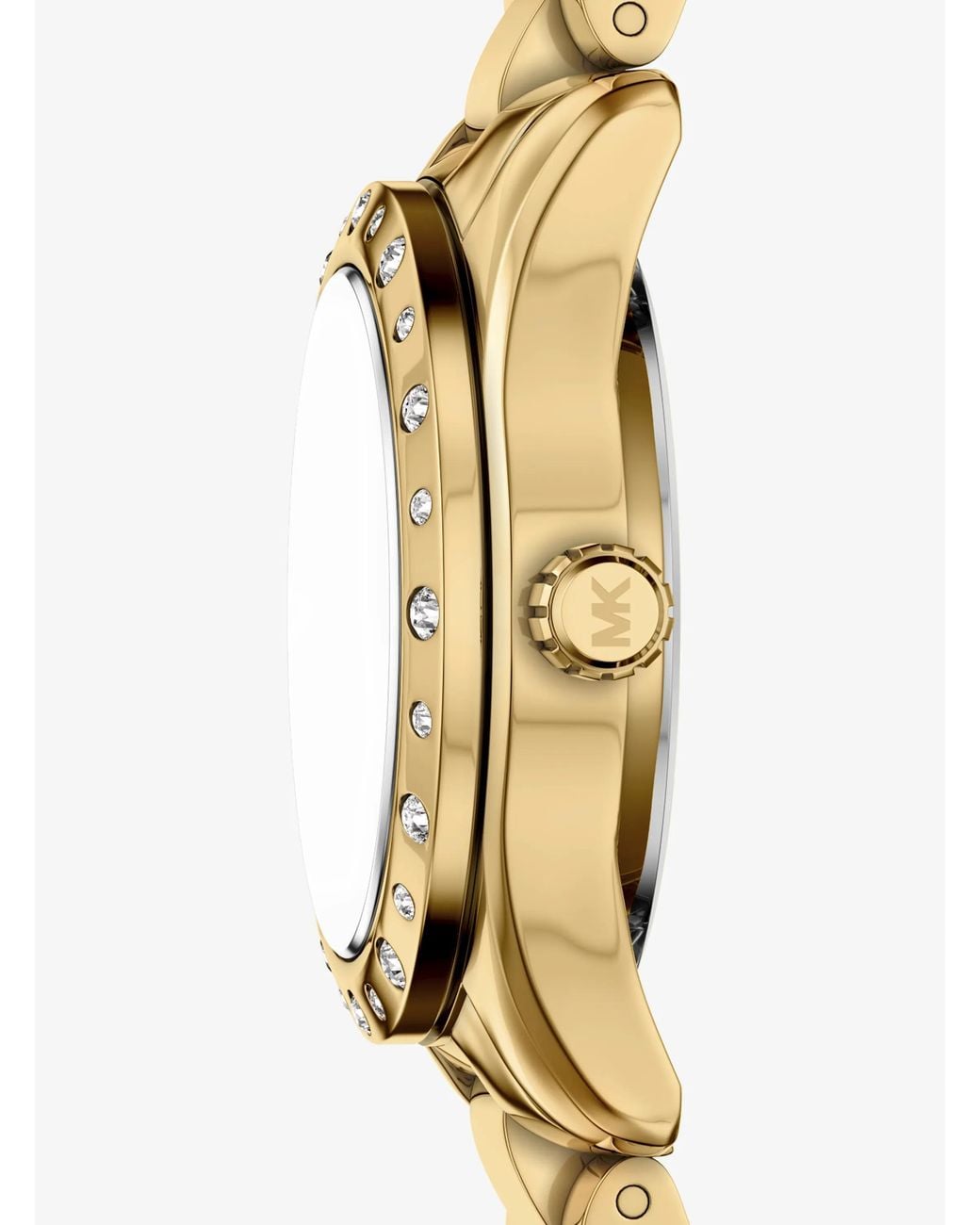 Michael Kors White Petite Lexington Pavé Watch And Heart Bracelet Gift Set
