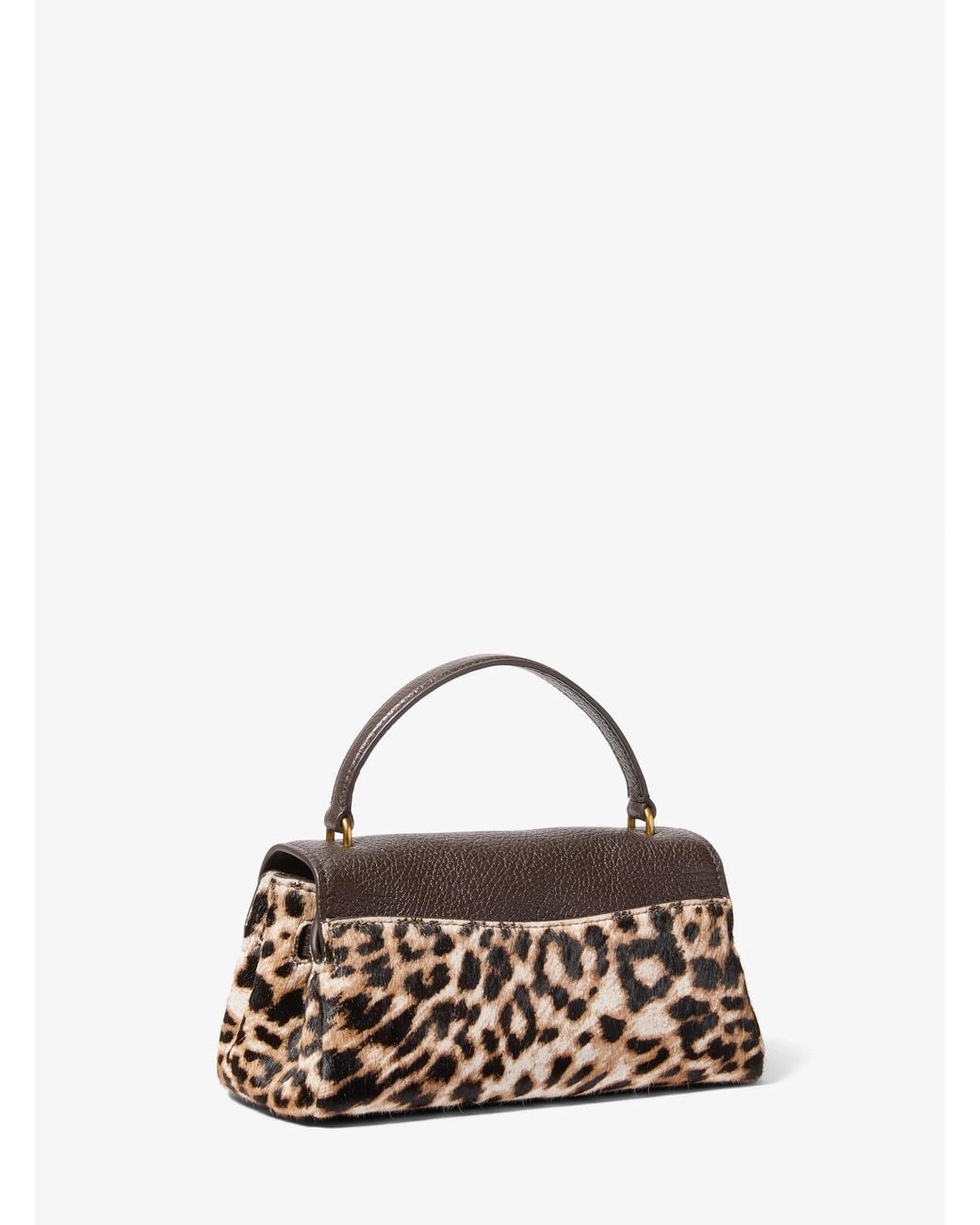 MICHAEL Michael Kors Brown Mk Hamilton Moderne Extra-Small Leather And Leopard Print Calf Hair Slouchy Crossbody Bag