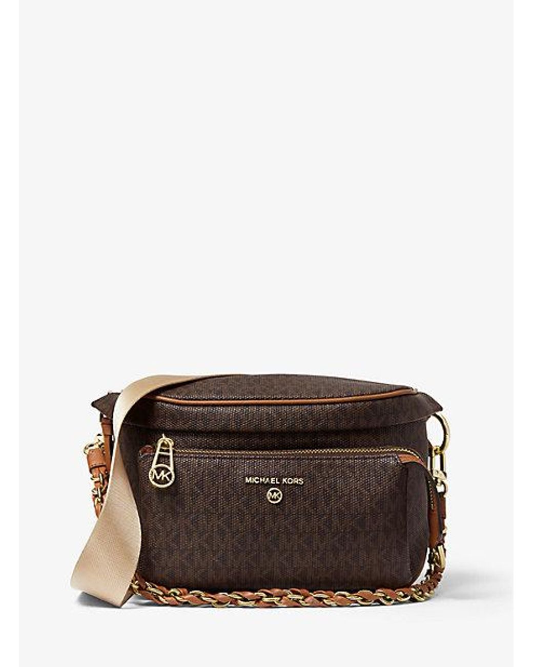 MICHAEL Michael Kors Slater Medium Logo Sling Pack in Brown Lyst