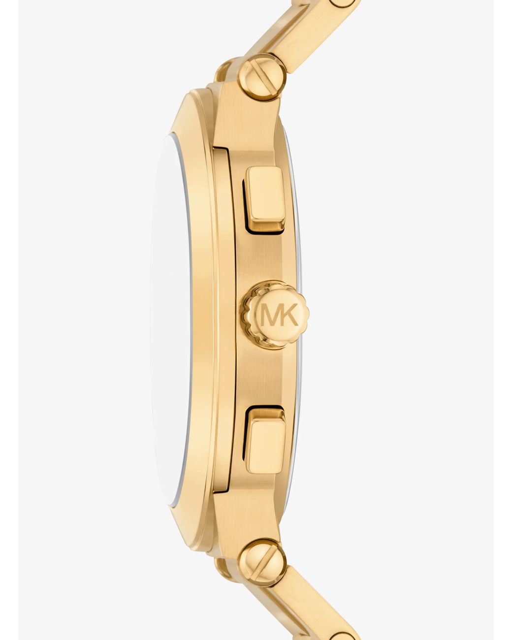 Michael Kors Metallic Oversized Billie-Tone Watch And Bracelet Gift Set