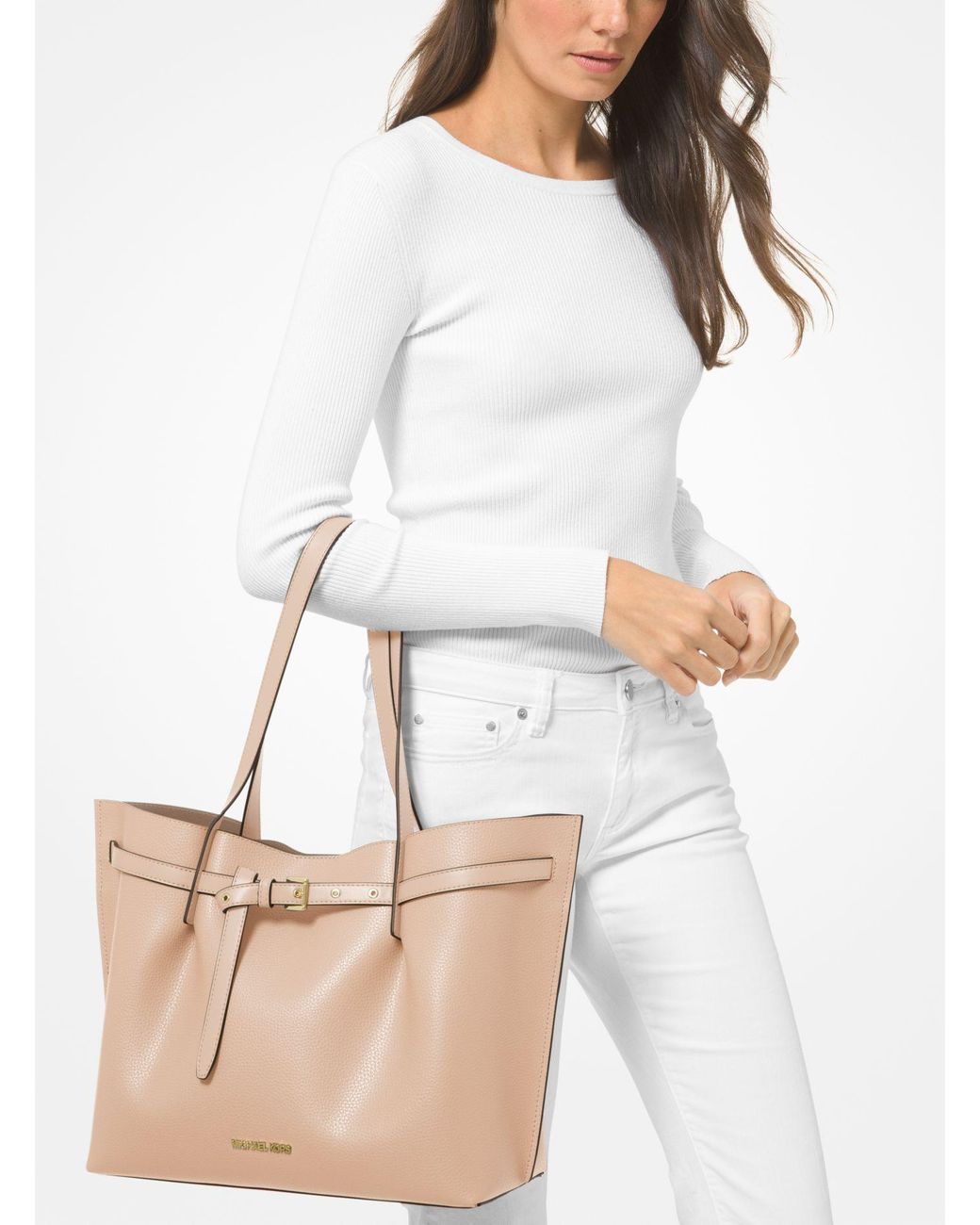 Michael Kors Emilia Large Pebbled Leather Tote Bag | Lyst Canada