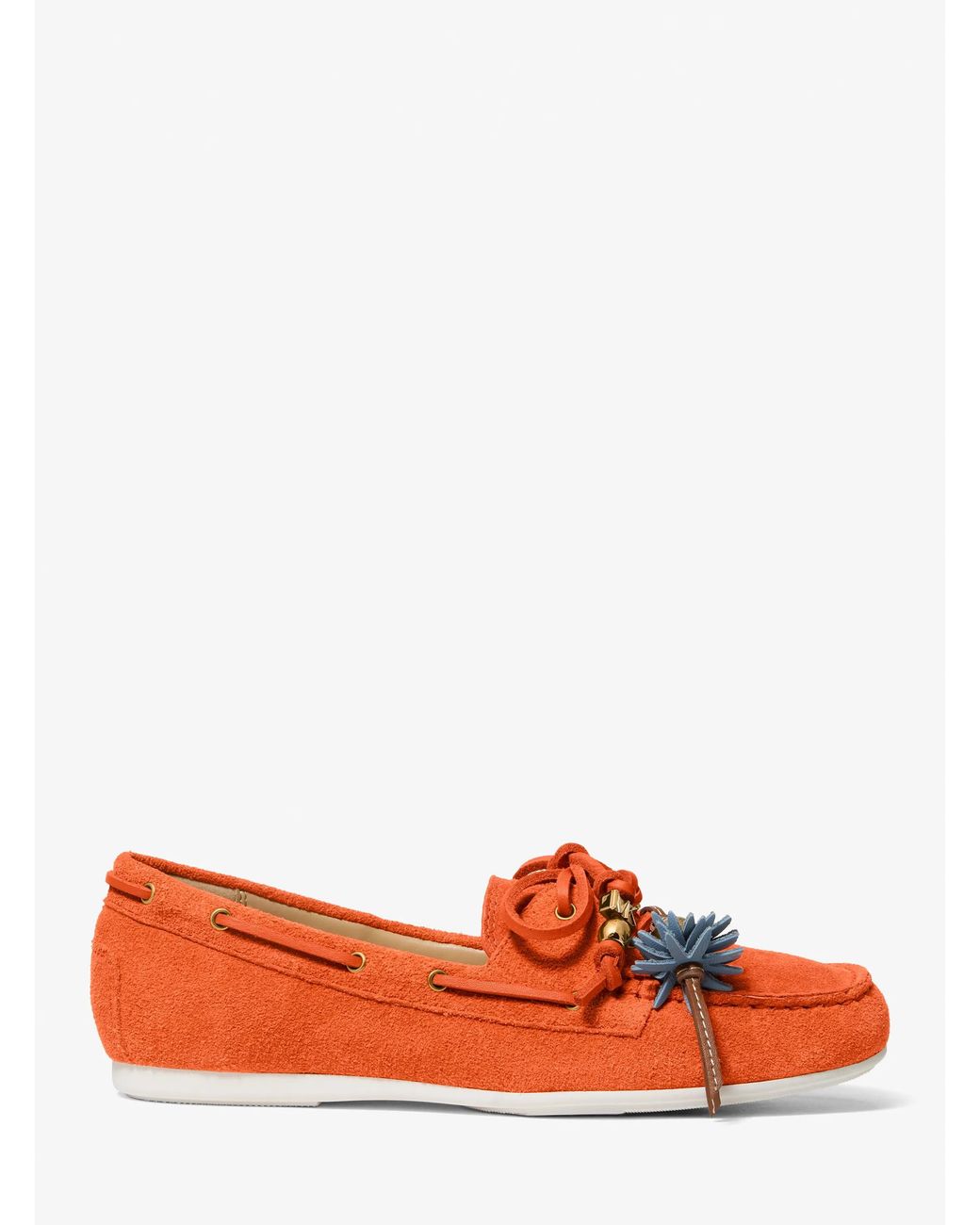 MICHAEL Michael Kors Red Mk Fallon Suede Moccasin