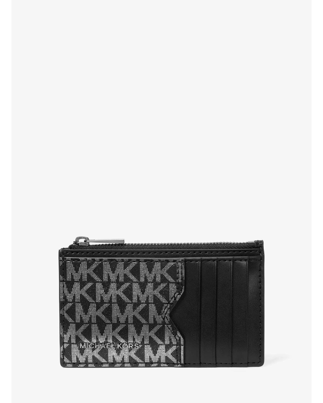 Michael Kors Black Mk Hudson Ombré Signature Logo Card Case for men