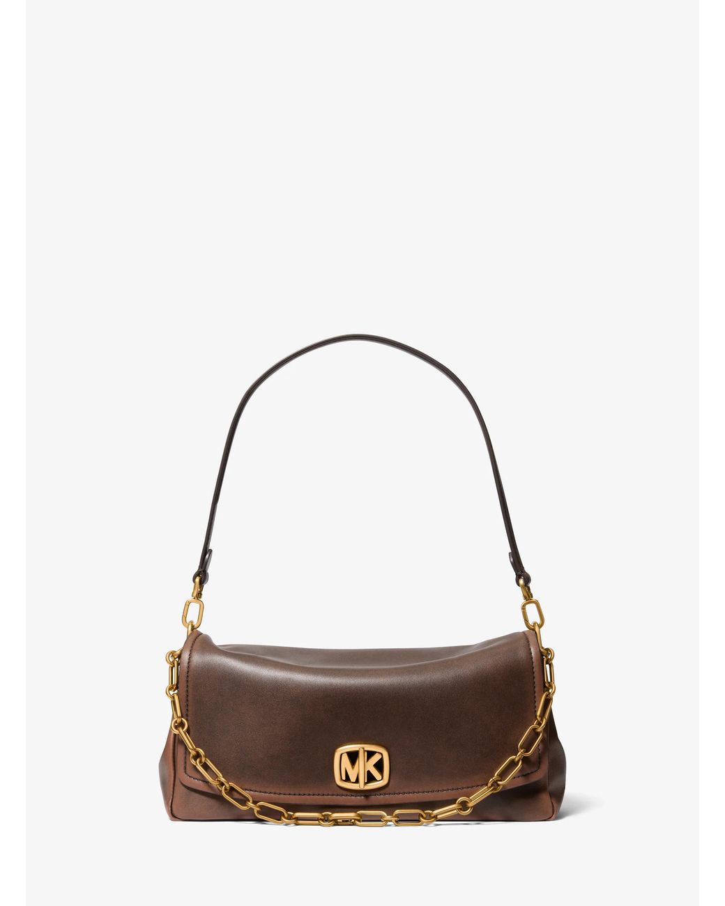 MICHAEL Michael Kors Brown Mk Bryant Large Leather Convertible Shoulder Bag