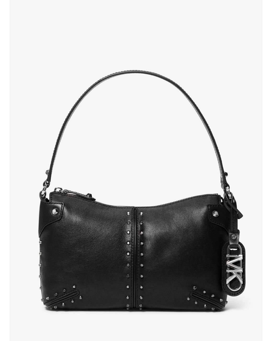 Michael Kors Astor Large Studded Leather Shoulder Bag in Black Lyst