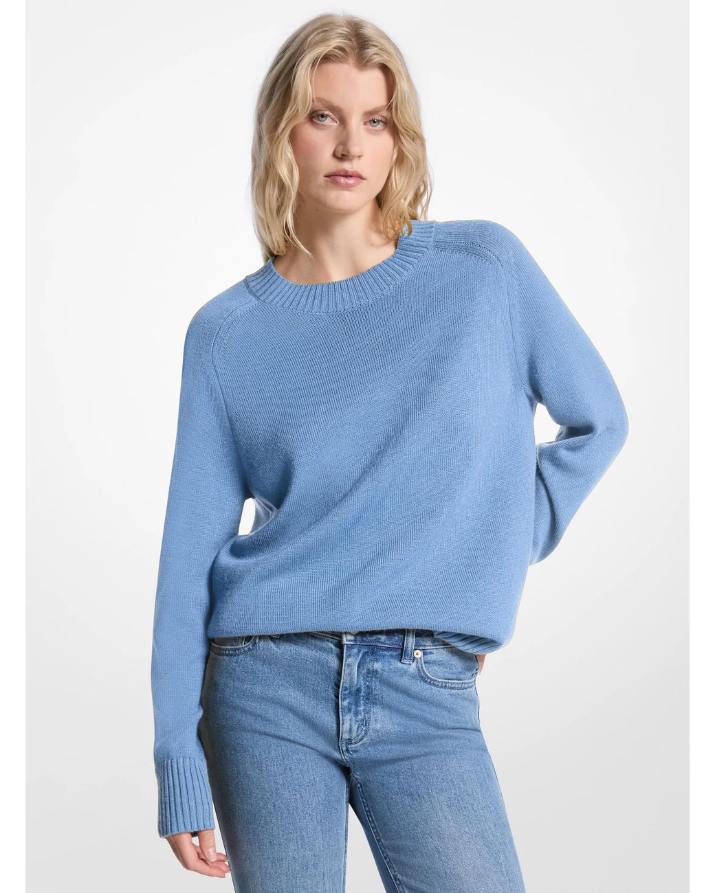 MICHAEL Michael Kors Blue Mk Wool Jumper