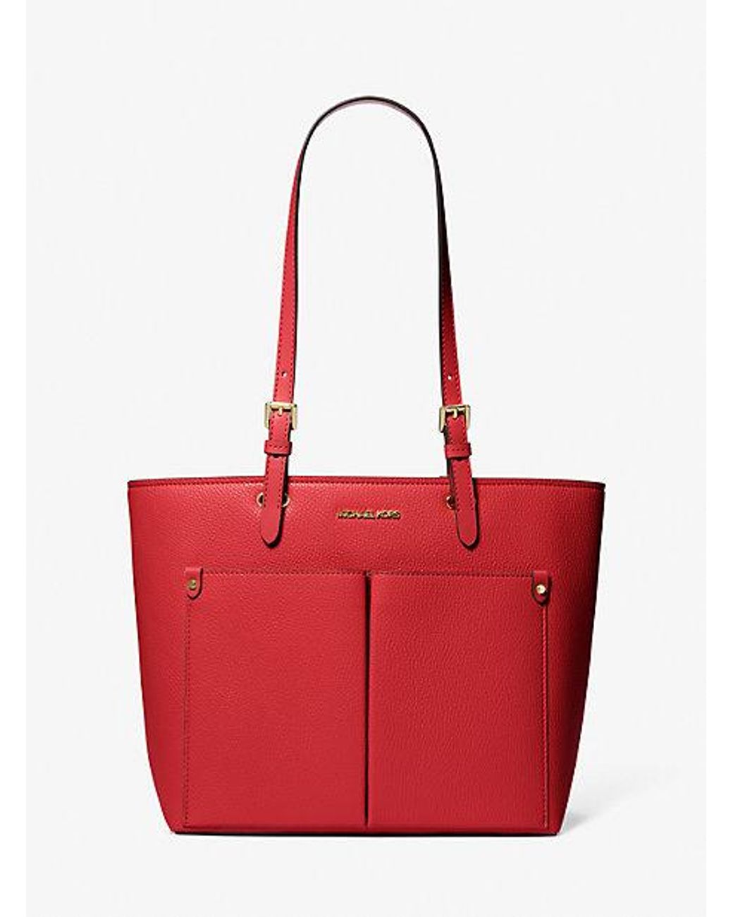 Michael Kors Jet Set Medium Pocket Tote Bag in Red Lyst
