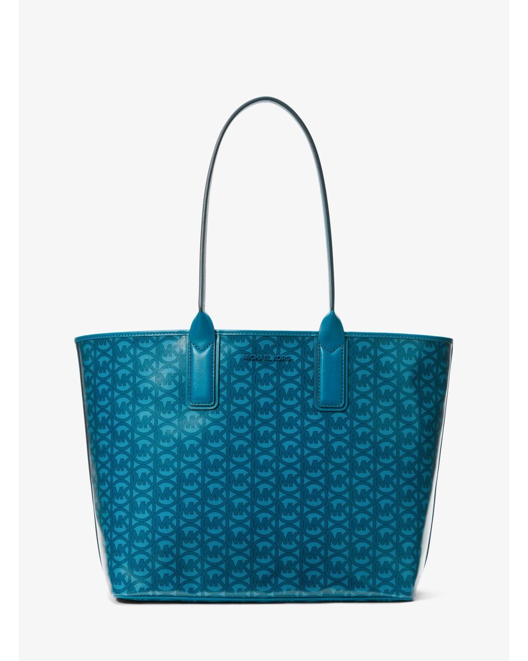 Michael Kors Jodie Large Logo Jacquard Tote Bag in Blue | Lyst