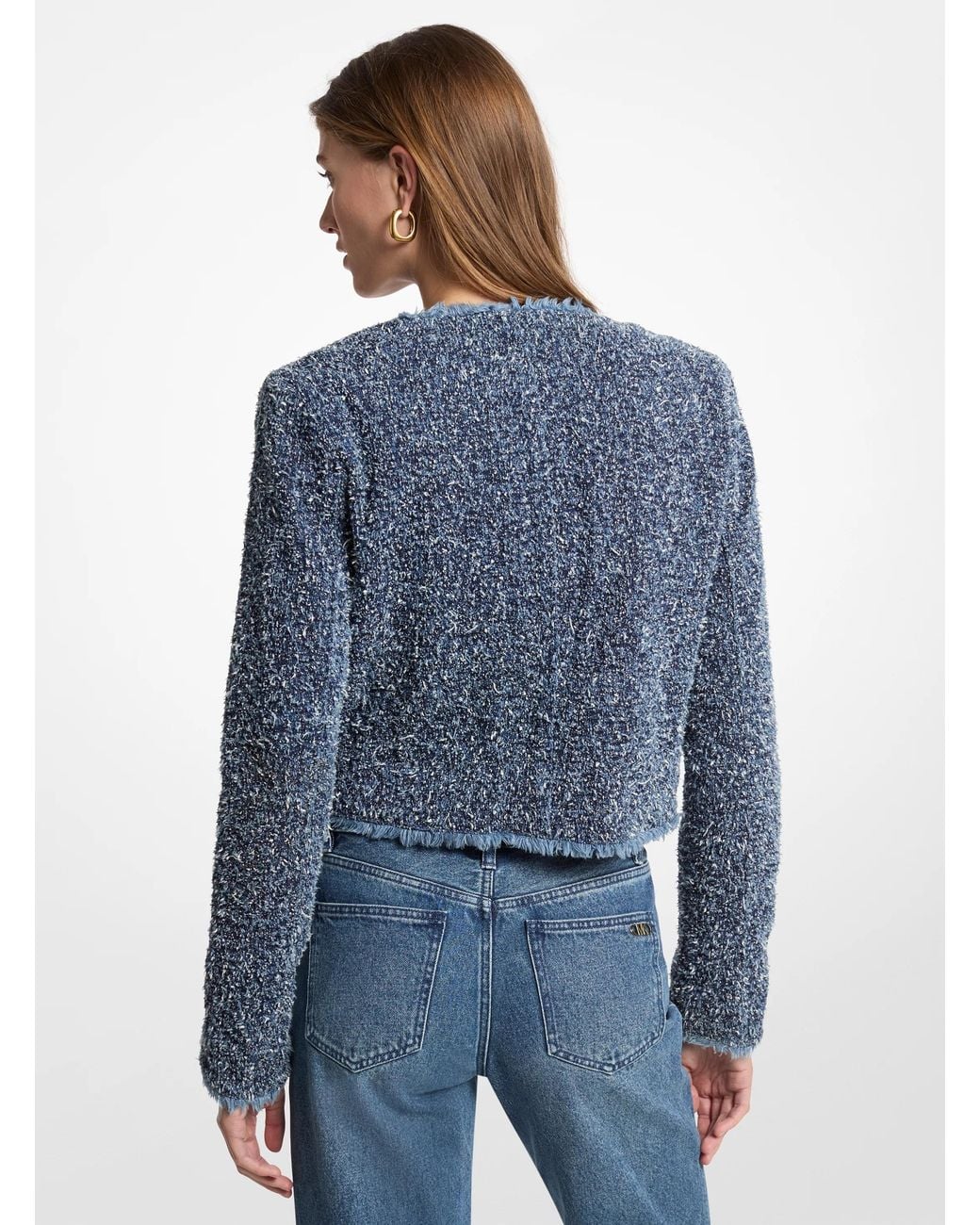 MICHAEL Michael Kors Blue Mk Needle Punch Denim Jacket