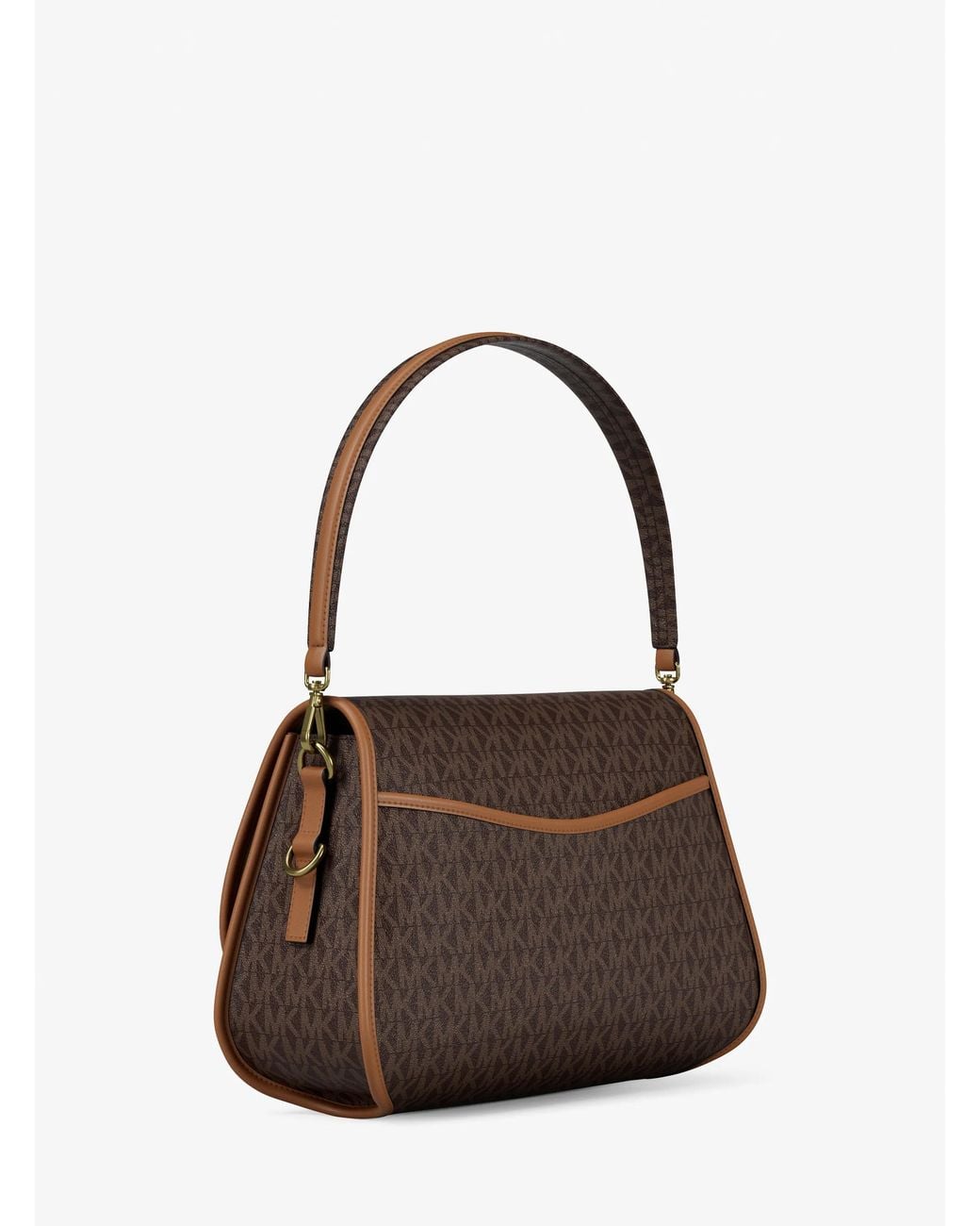 MICHAEL Michael Kors Brown Mk Holmes Medium Signature Logo Convertible Messenger Bag