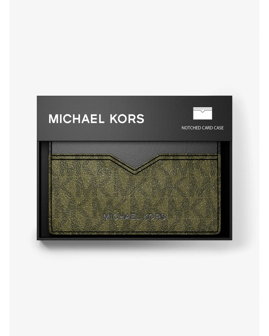 Michael Kors Green Hudson Logo Card Case for men