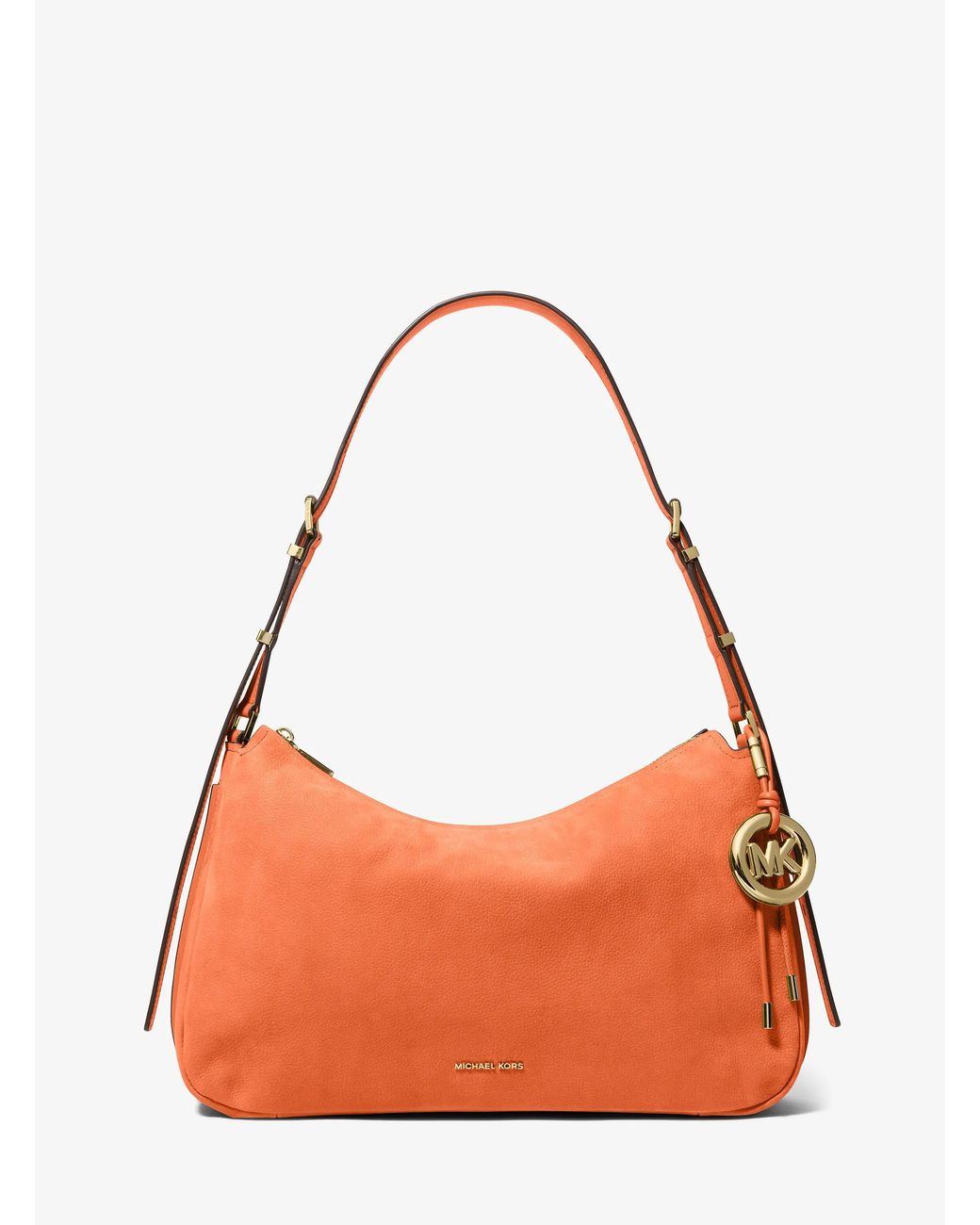 MICHAEL Michael Kors Orange Mk Nolita Medium Nubuck Convertible Shoulder Bag
