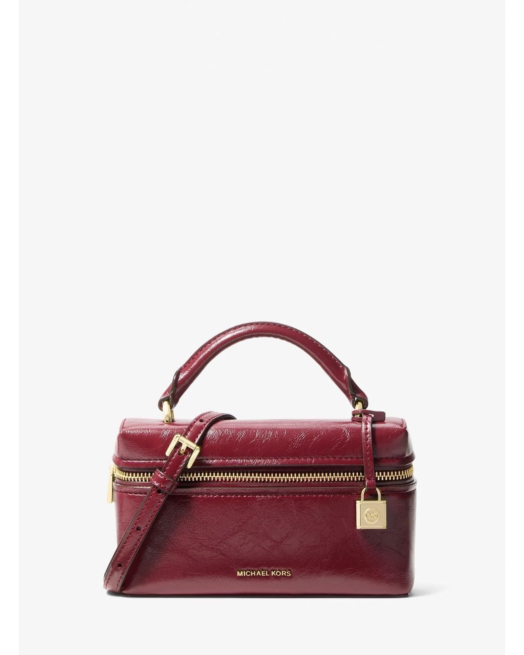 MICHAEL Michael Kors Purple Mk Jana Extra-Small Patent Crossbody Bag