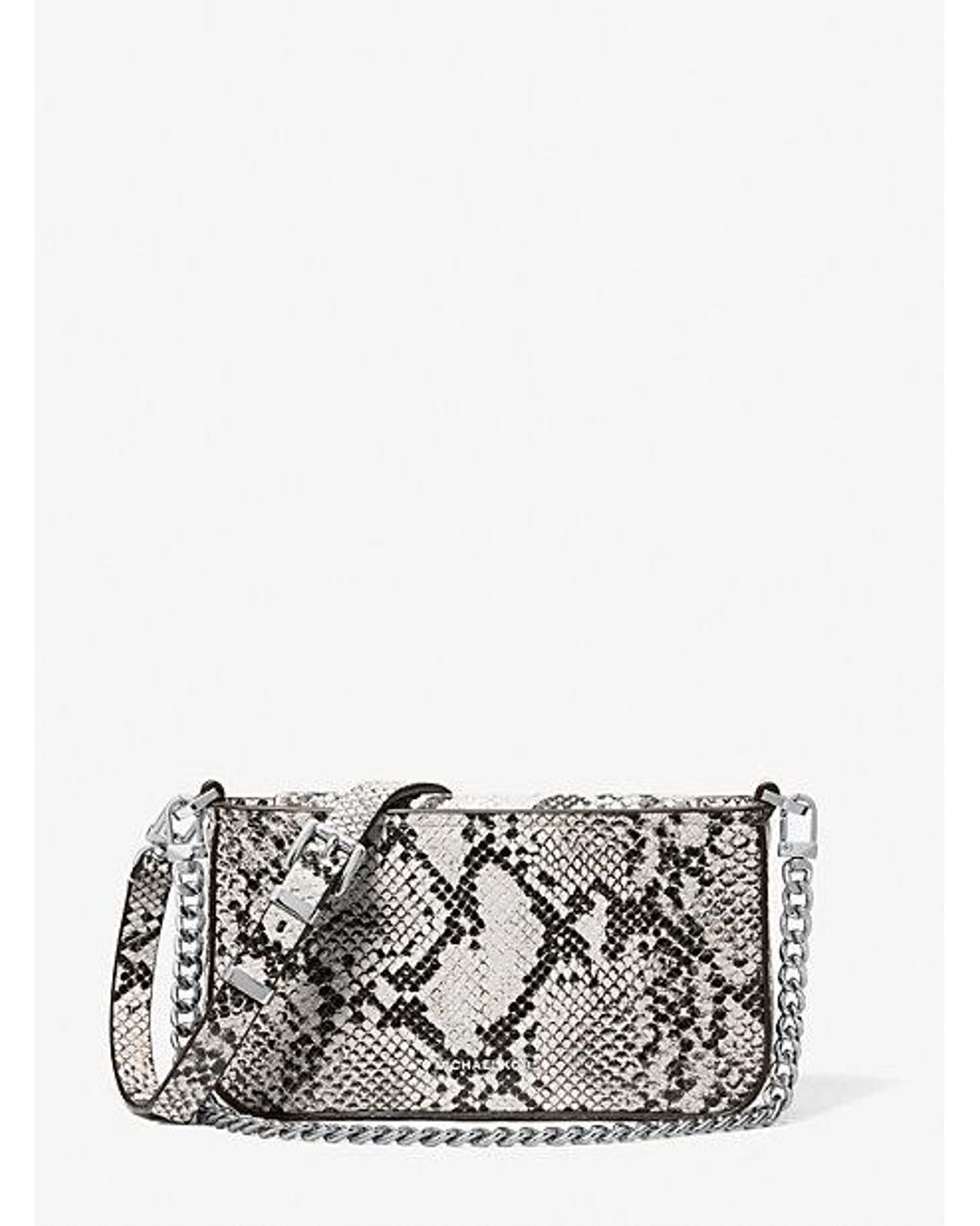 Michael Kors Bryant Small Snake Embossed Leather Convertible