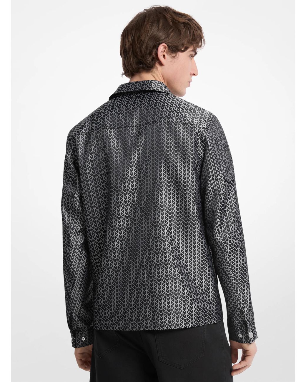 Michael Kors Gray Mk Mk2000 Logo Jacquard Jacket for men