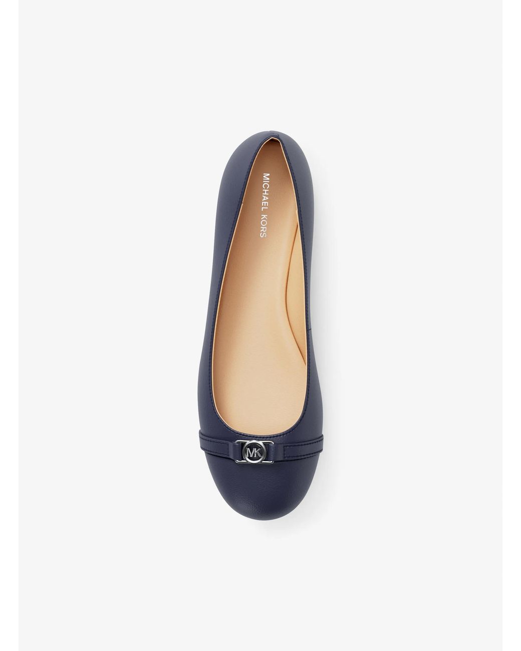 MICHAEL Michael Kors Blue Mk Mandy Leather Ballet Flat