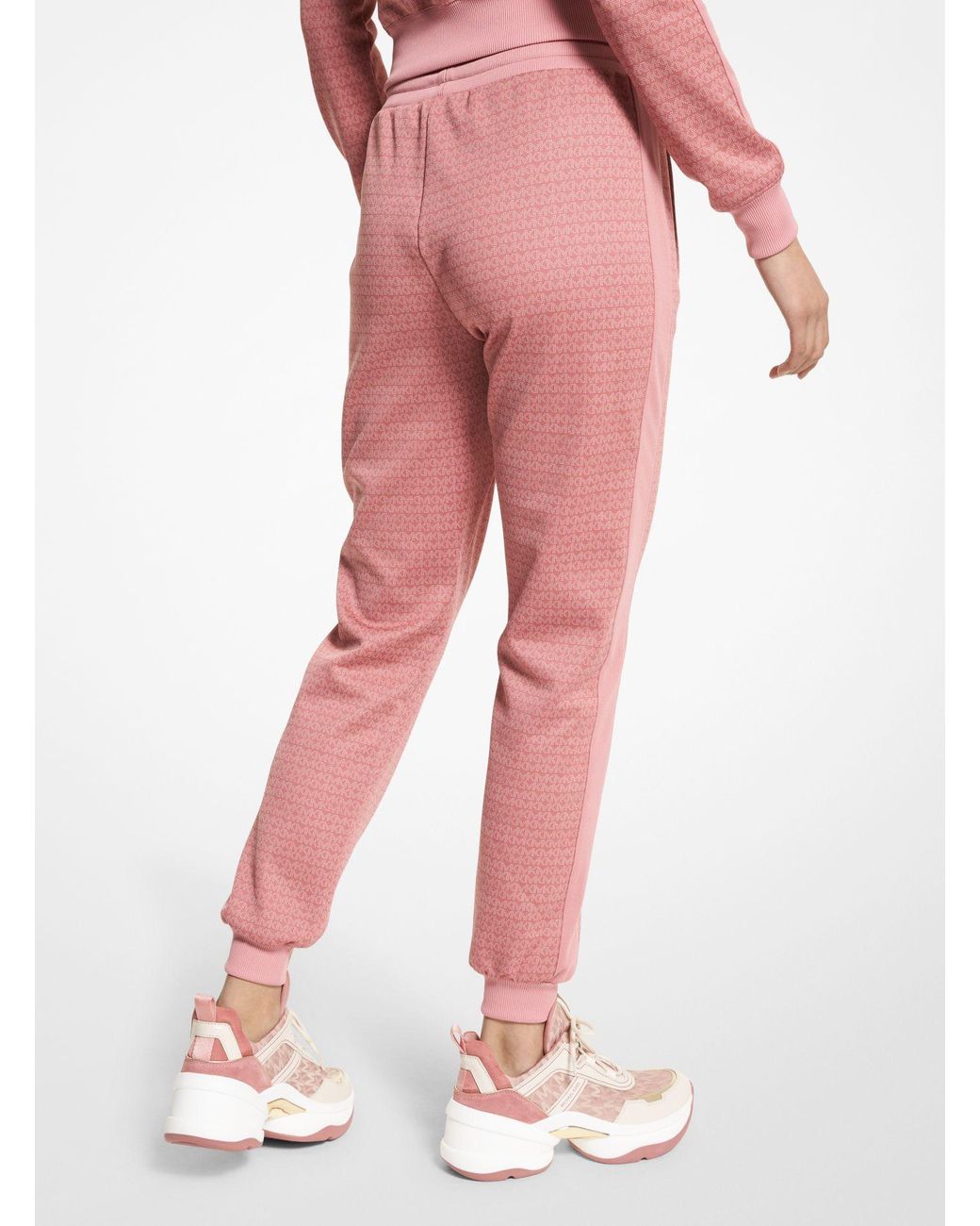 Michael Kors Logo Jacquard Joggers in Pink | Lyst