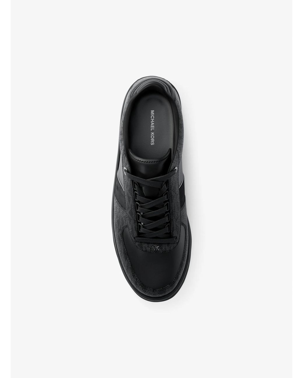 Michael Kors Black Michael Kors Brady Signature Logo And Leather Sneaker for men