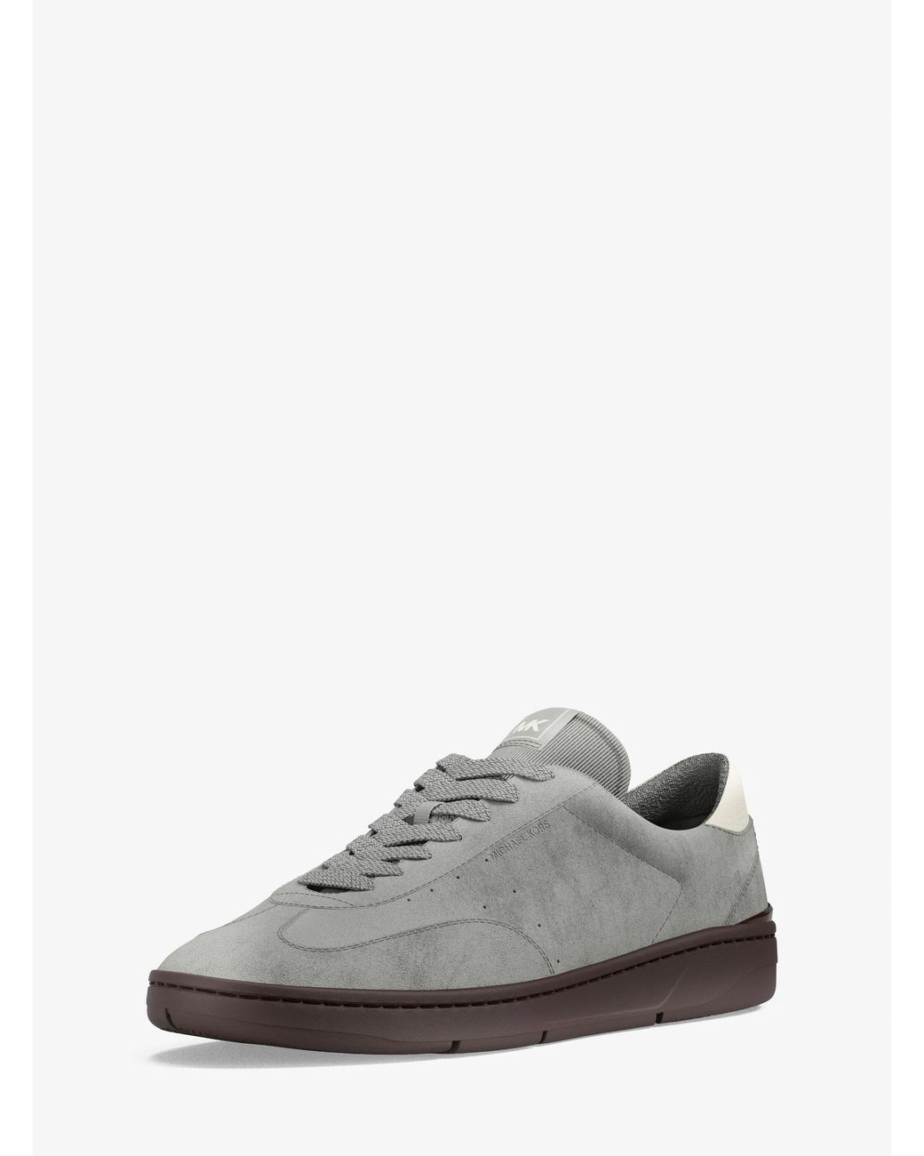 Michael Kors White Mk Wilton Suede Trainers for men
