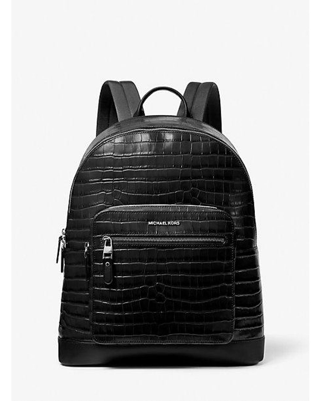 Michael Kors Hudson Crocodile Embossed Leather Commuter Backpack in Black for Men Lyst UK