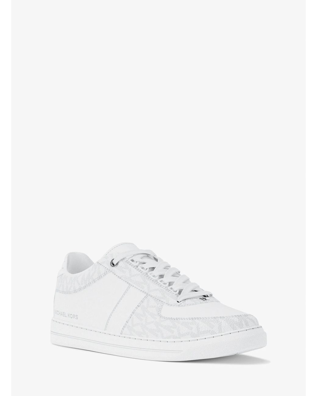 Michael Kors White Michael Kors Brady Signature Logo And Leather Sneaker for men