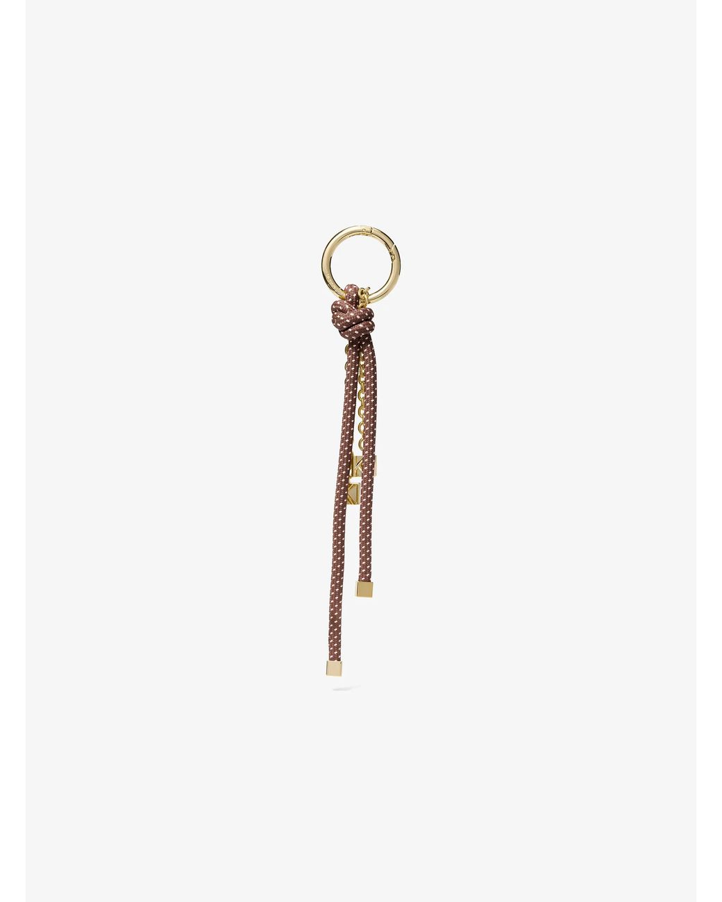 MICHAEL Michael Kors White Mk-Tone And Speckled Cord Bag Charm