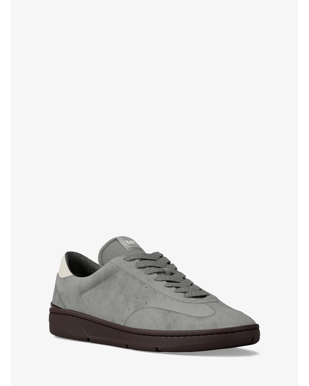 Michael Kors White Mk Wilton Suede Trainers for men