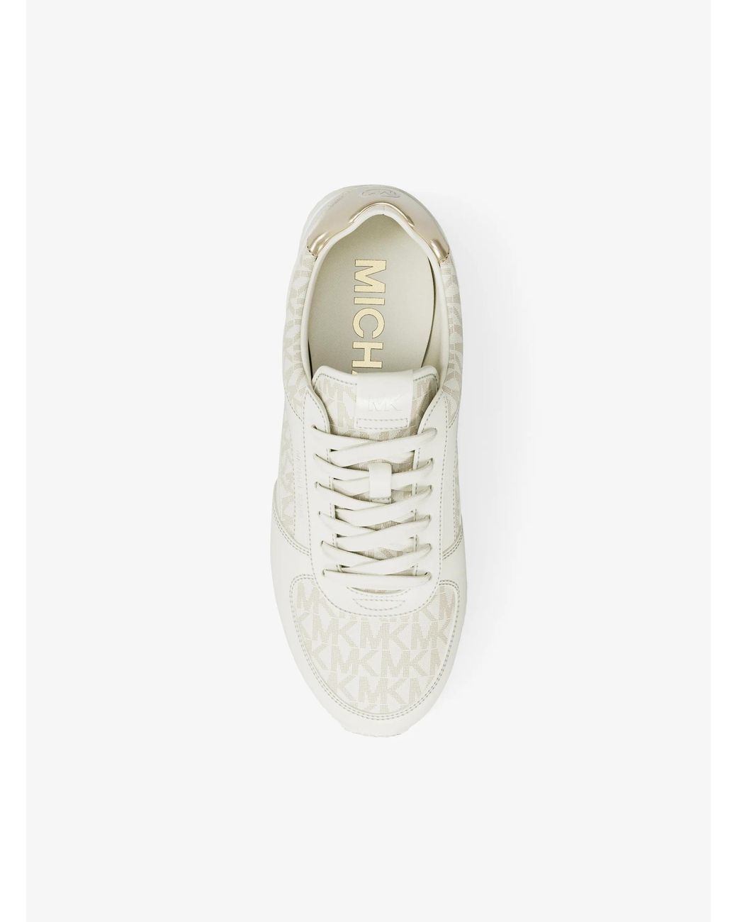 MICHAEL Michael Kors White Mk Cindy Smooth And Signature Logo Trainers