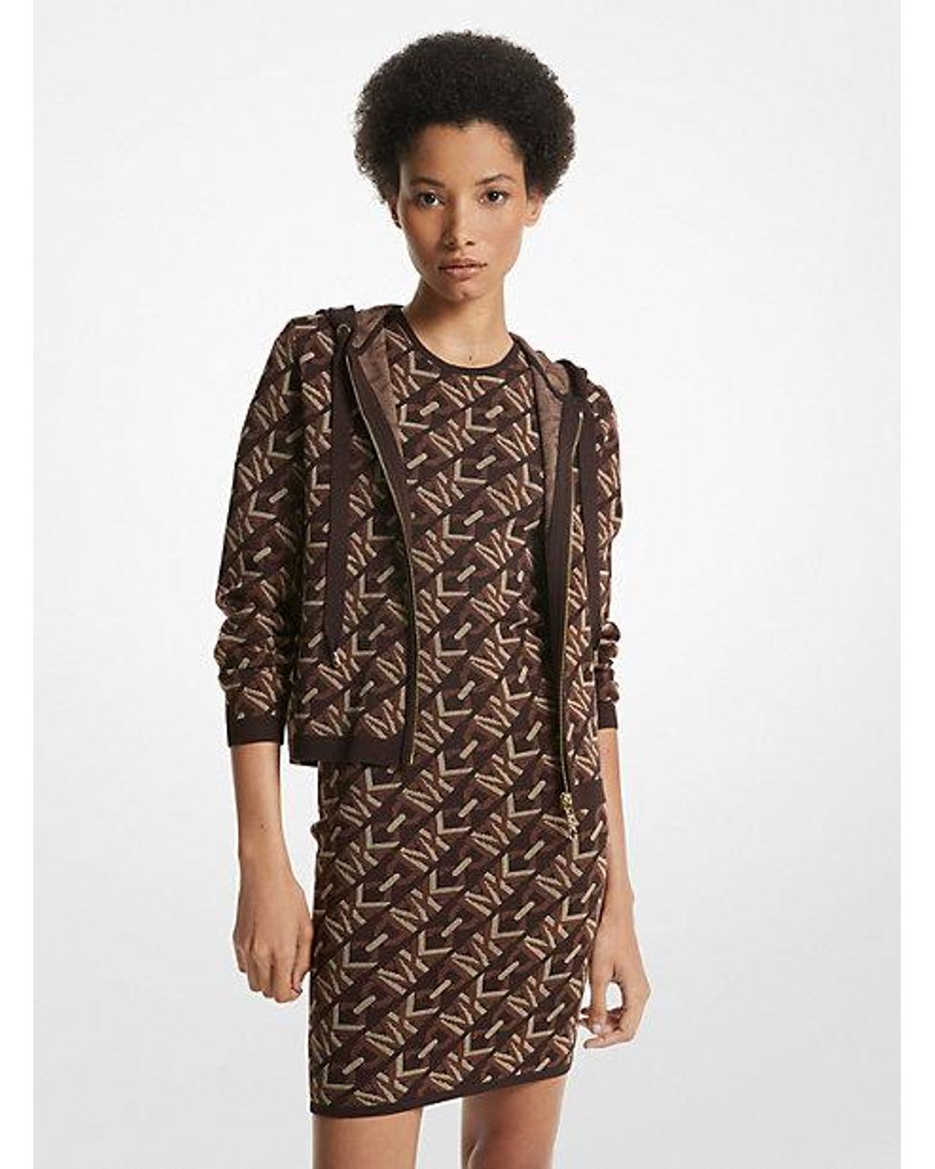 Michael kors hoodie brown sale