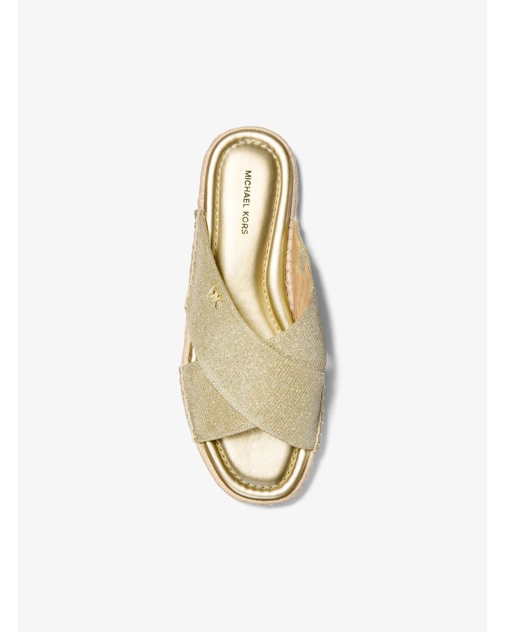 MICHAEL Michael Kors Natural Mk Kenzie Glitter Chain Mesh Sandal
