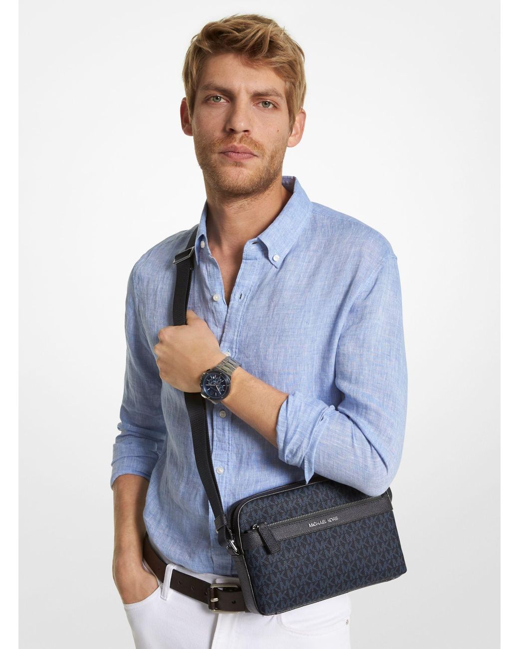 (Mumuさん専用)MICHAEL KORS HUDSON ユーティリティ HUDSON ペブルレザー ユーティリティー クロスボディ