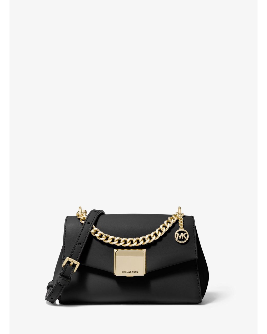 Michael Kors Lita Small Leather Crossbody Bag in Black Lyst