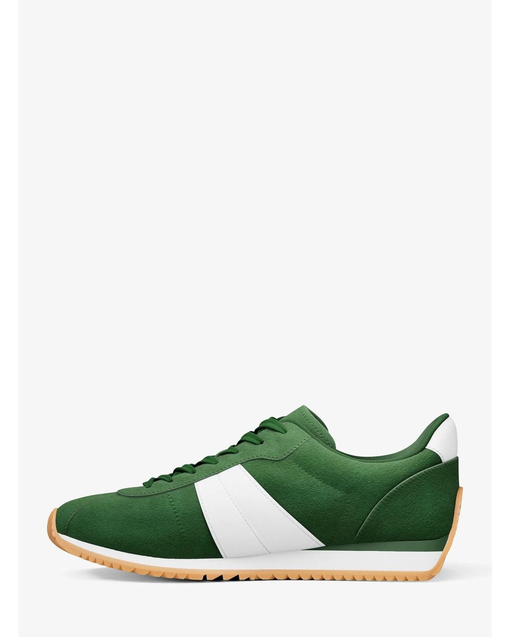 Michael Kors Green Mk Reign Suede Trainer for men