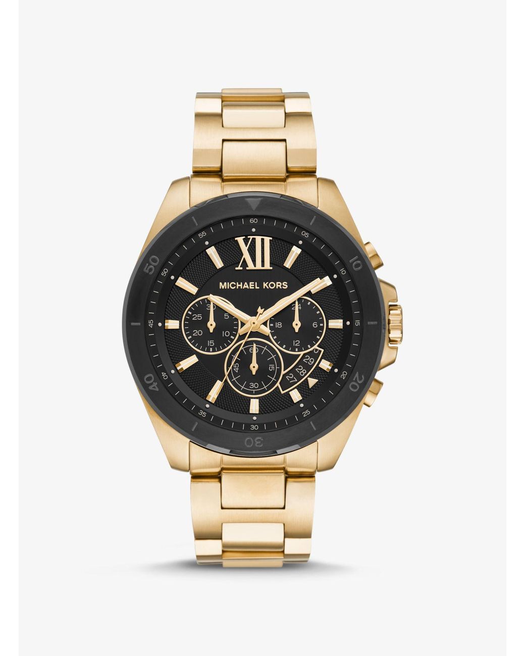 Michael Kors Oversized Brecken Gold-tone Watch in Metallic for Men 