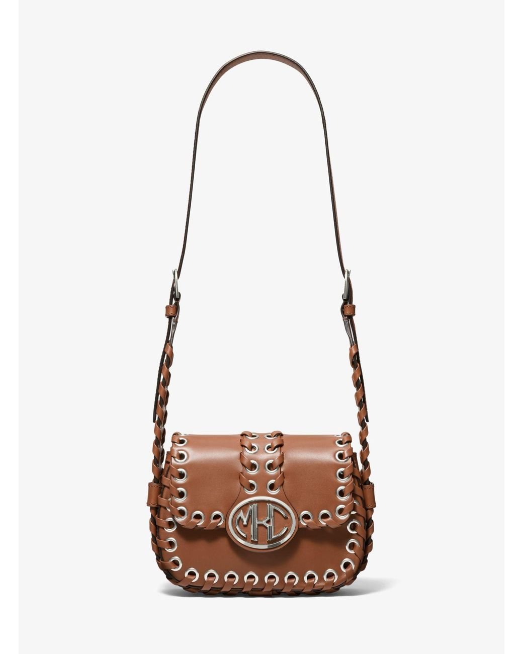 Michael Kors Monogramme Whipstitch Leather Shoulder Bag Lyst