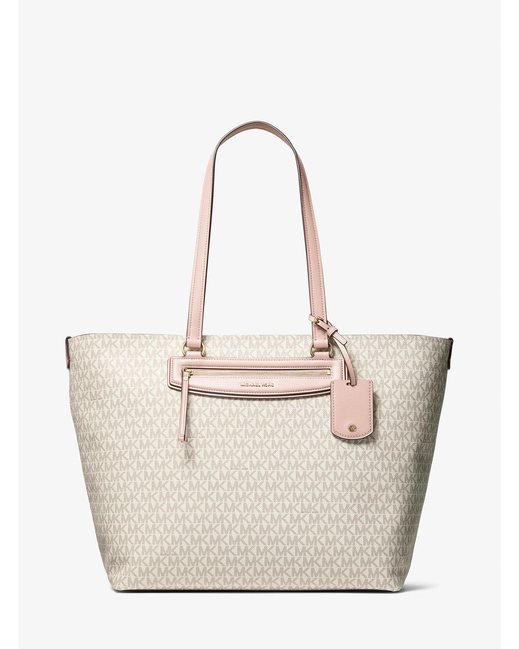 MICHAEL Michael Kors Natural Mk Jet Set Travel Extra-Large Signature Logo Tote Bag