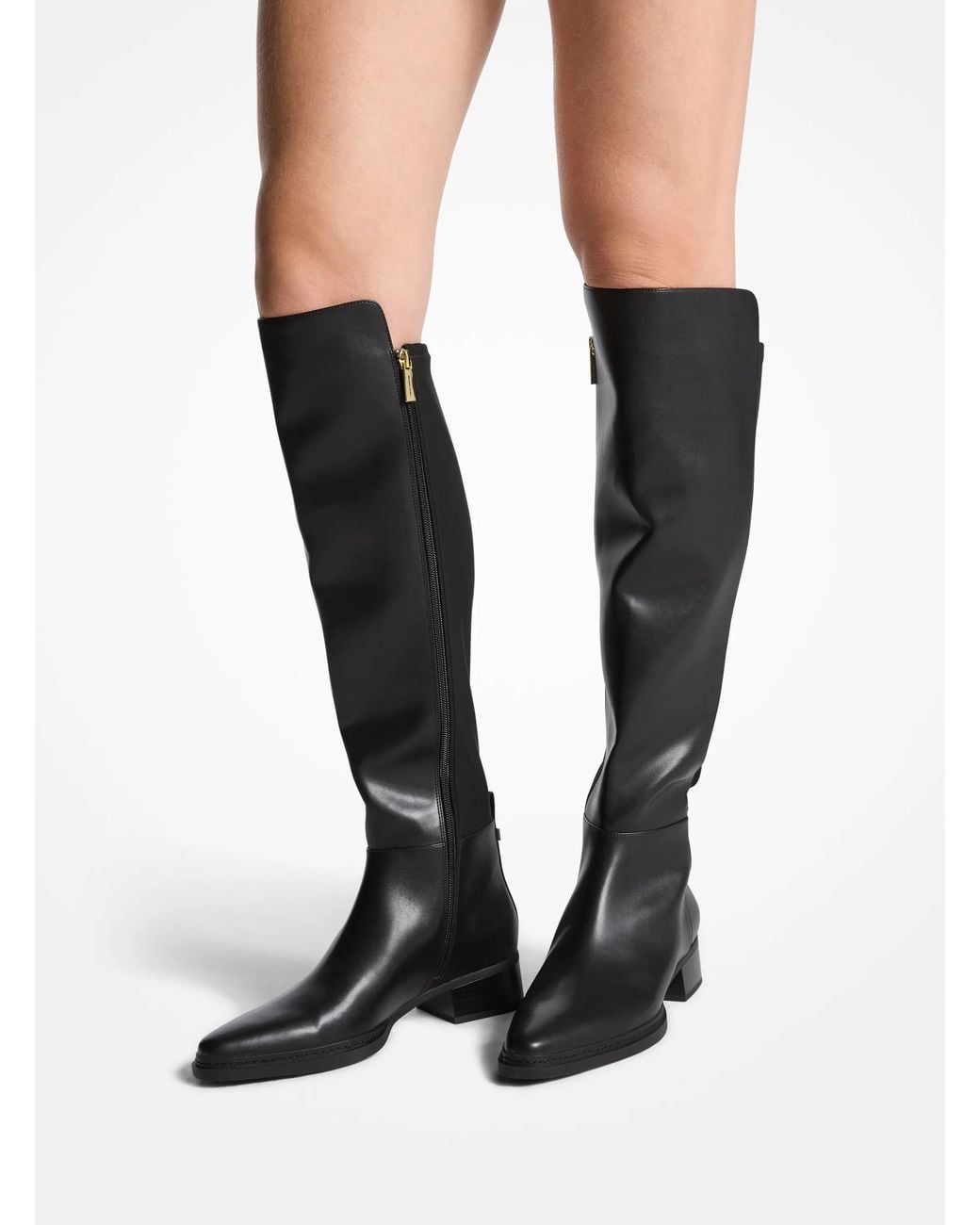 MICHAEL Michael Kors Black Bromley Flat Boots