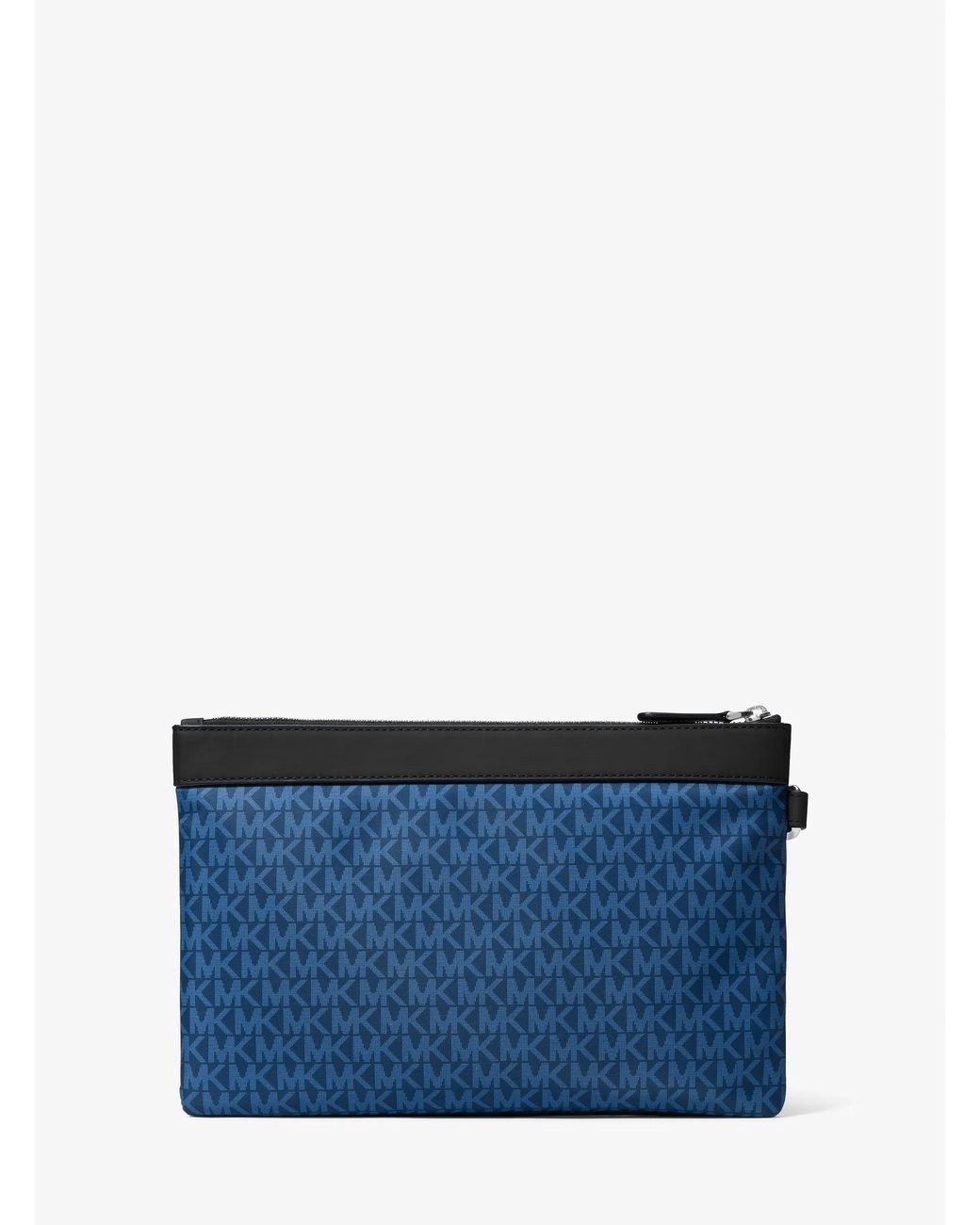 Michael Kors Blue Mk Brooklyn Printed Signature Logo Travel Pouch for men