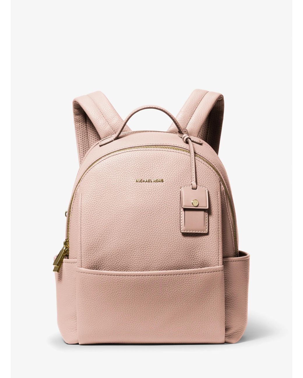 MICHAEL Michael Kors Pink Michael Kors Sable Medium Pebbled Leather Backpack