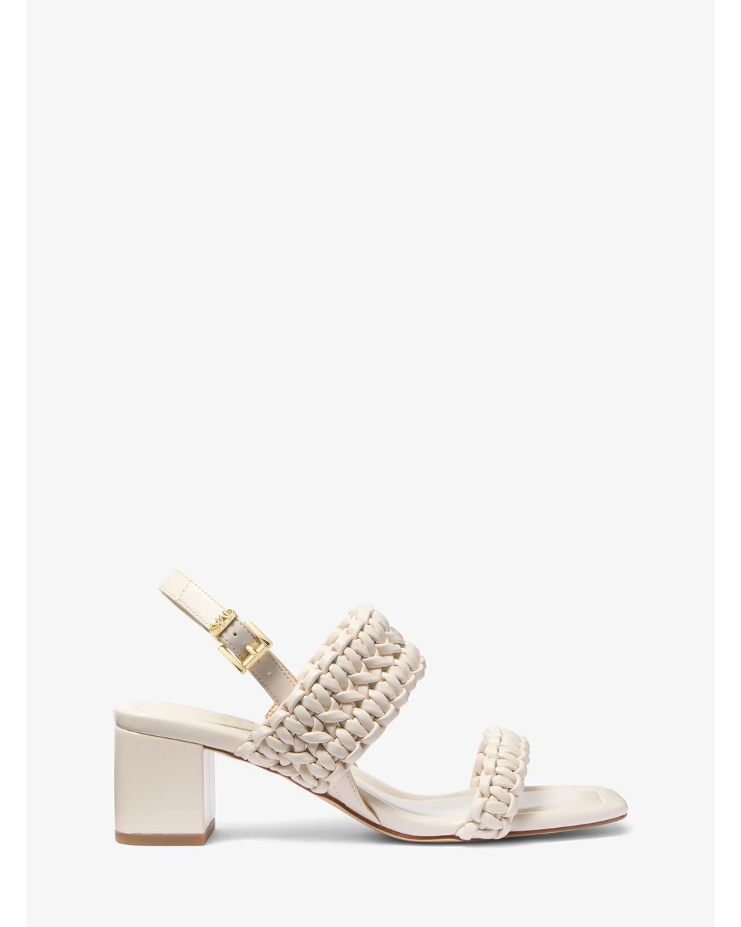 MICHAEL Michael Kors Natural Audrina Woven Block Heel Sandal