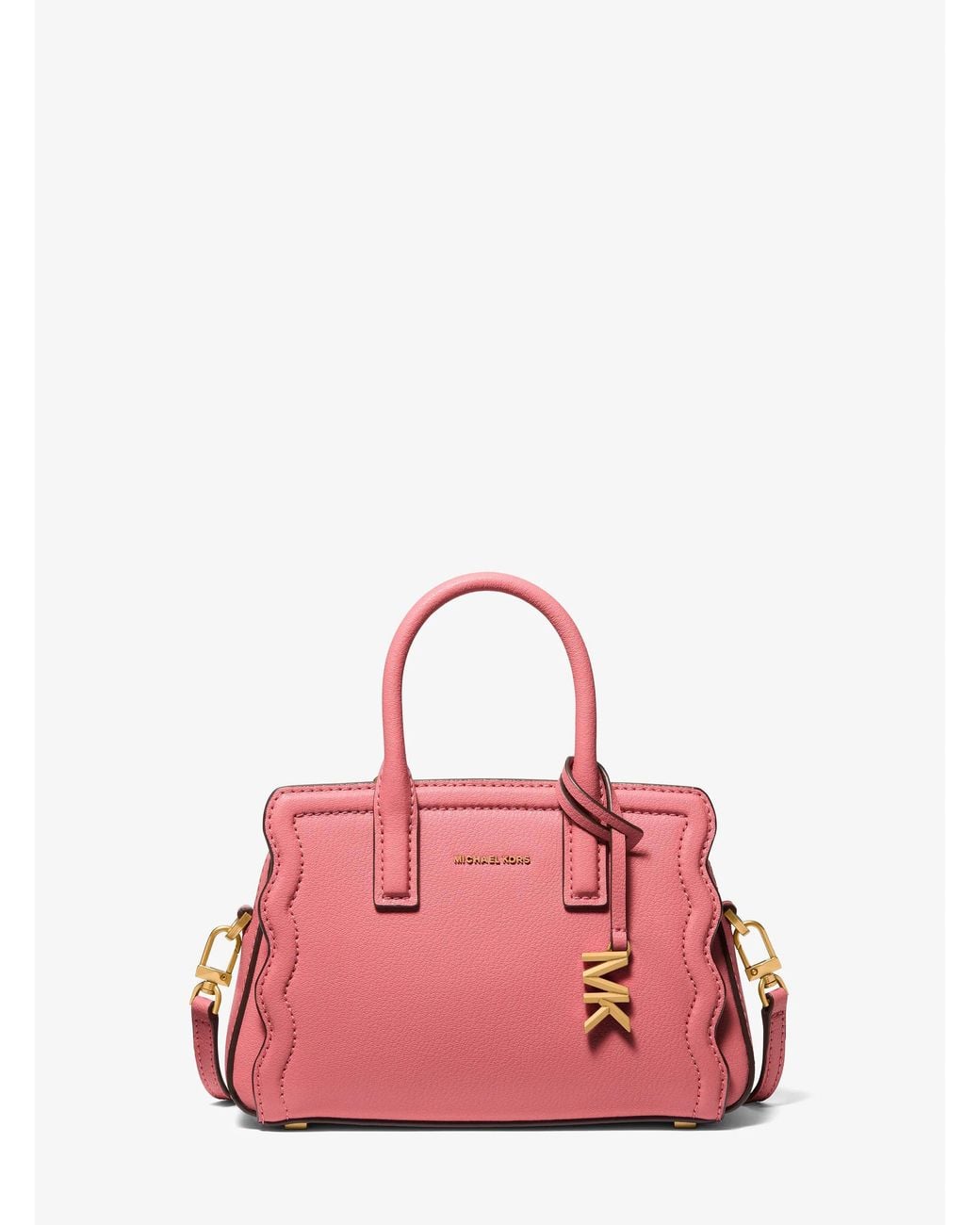 Michael Kors Pink Michael Kors Laila Extra-Small Pebbled Leather Convertible Crossbody Bag