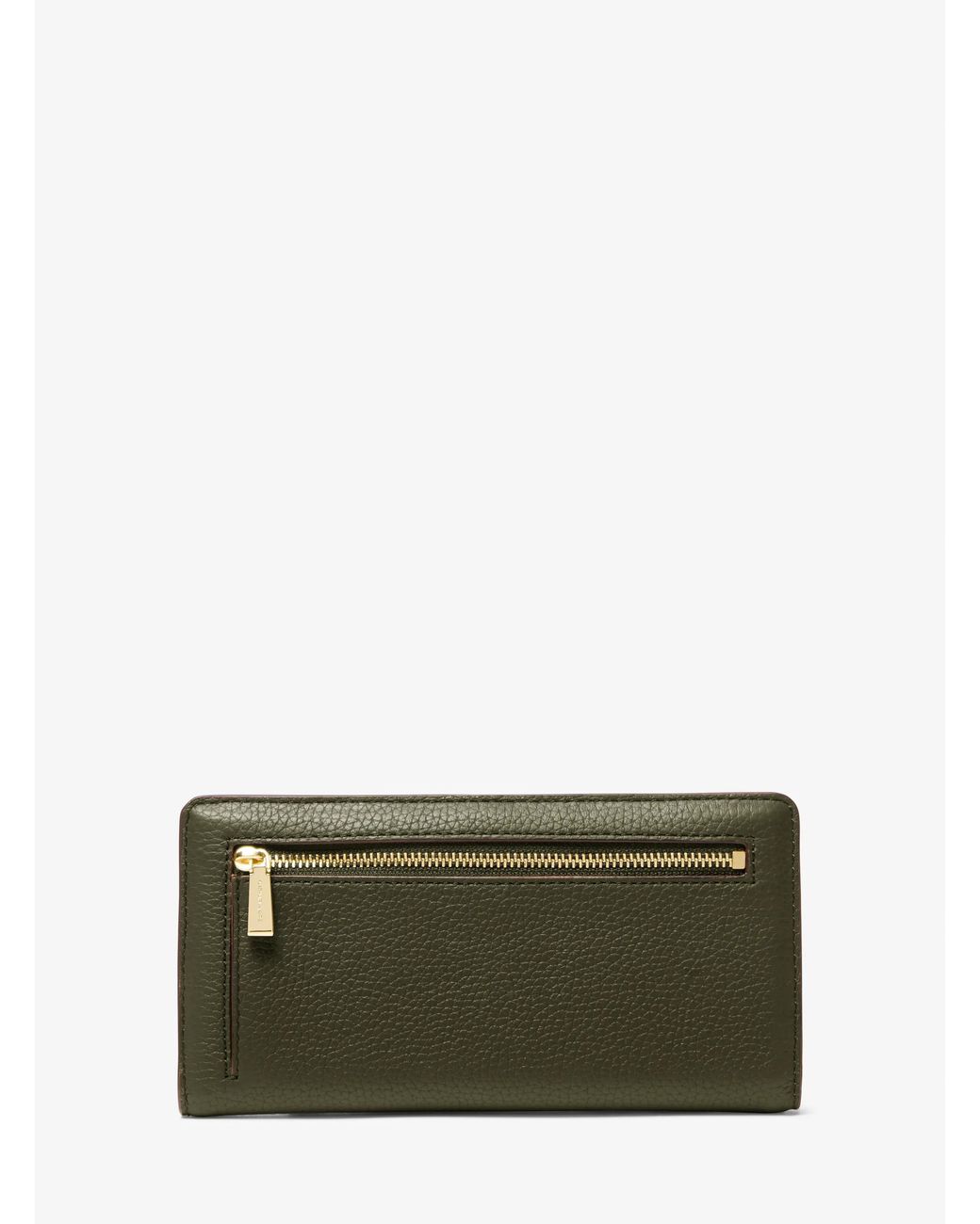 MICHAEL Michael Kors Green Mk Bryant Large Pebbled Leather Snap-Front Wallet
