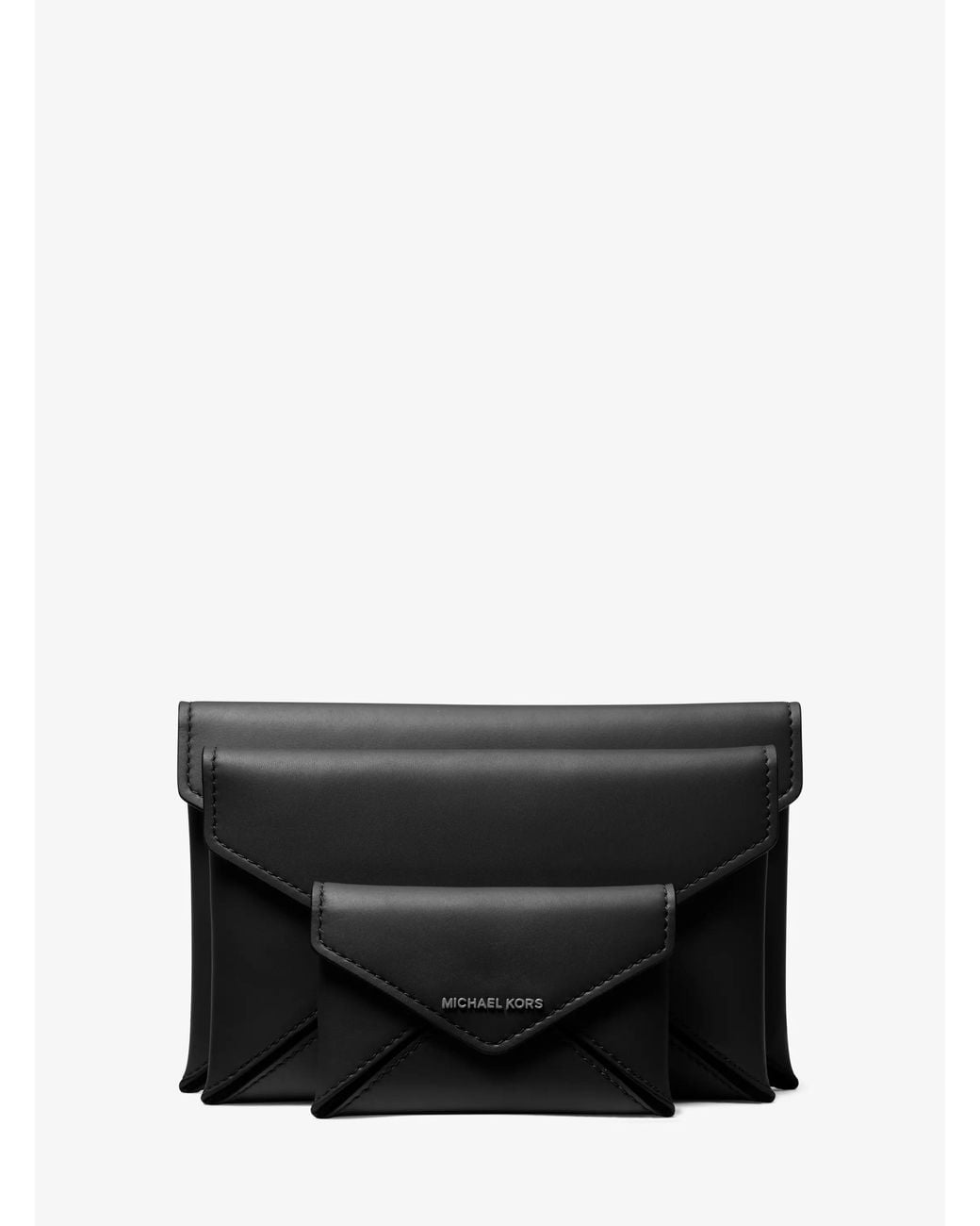 MICHAEL Michael Kors Black Mk Jordi 3-In-1 Leather Envelope Wallet