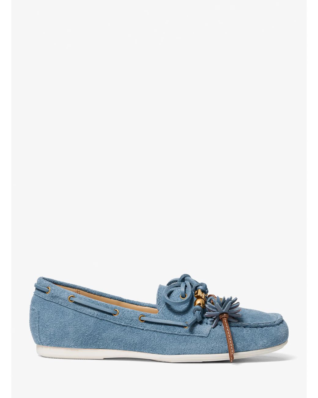 MICHAEL Michael Kors Blue Mk Fallon Suede Moccasin