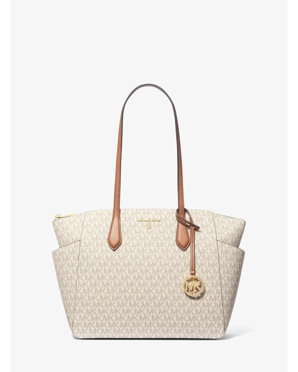 MICHAEL Michael Kors Natural Mk Marilyn Medium Logo Tote Bag