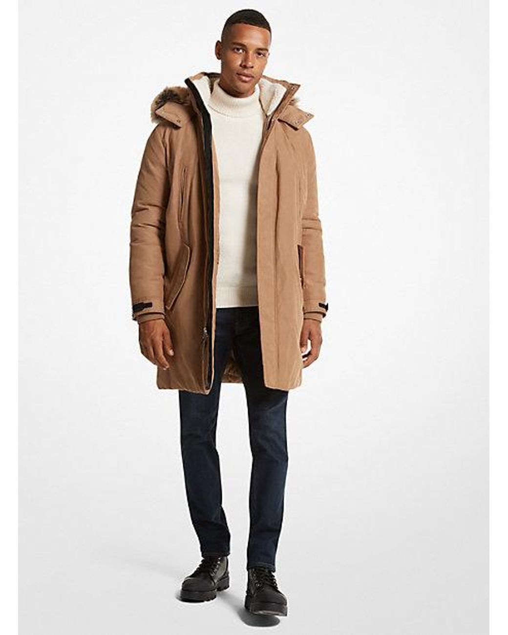 Michael kors parka jacket mens sales