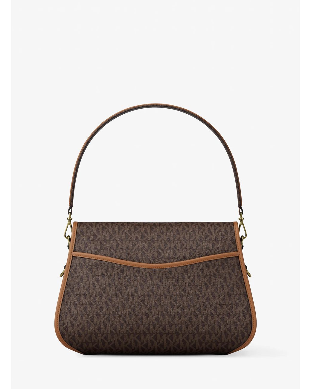 MICHAEL Michael Kors Brown Mk Holmes Medium Signature Logo Convertible Messenger Bag