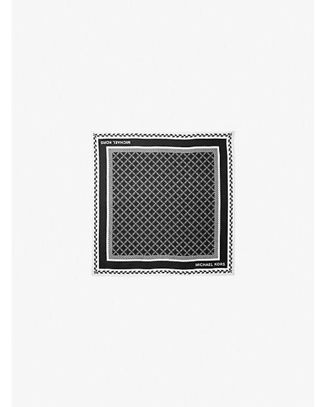 MICHAEL Michael Kors Mk Empire Logo Silk Scarf in Black Lyst UK